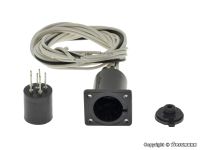 Viessmann 4650 - H0 - Zylindersteckfuß, 6-polig mit Anschlusskabel